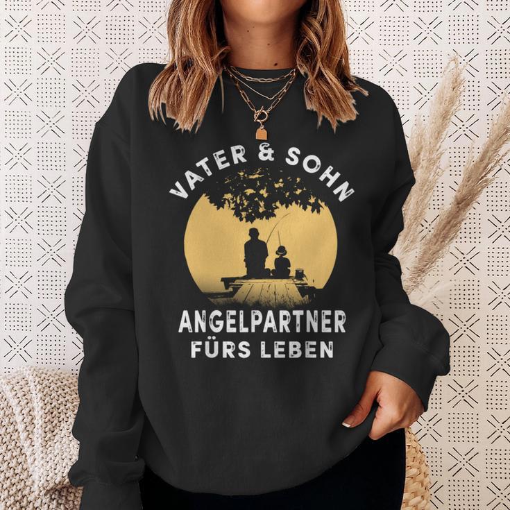 Papa Sohn Angler Geschenkater Sohn Angelpartner Angeln Sweatshirt Geschenke für Sie