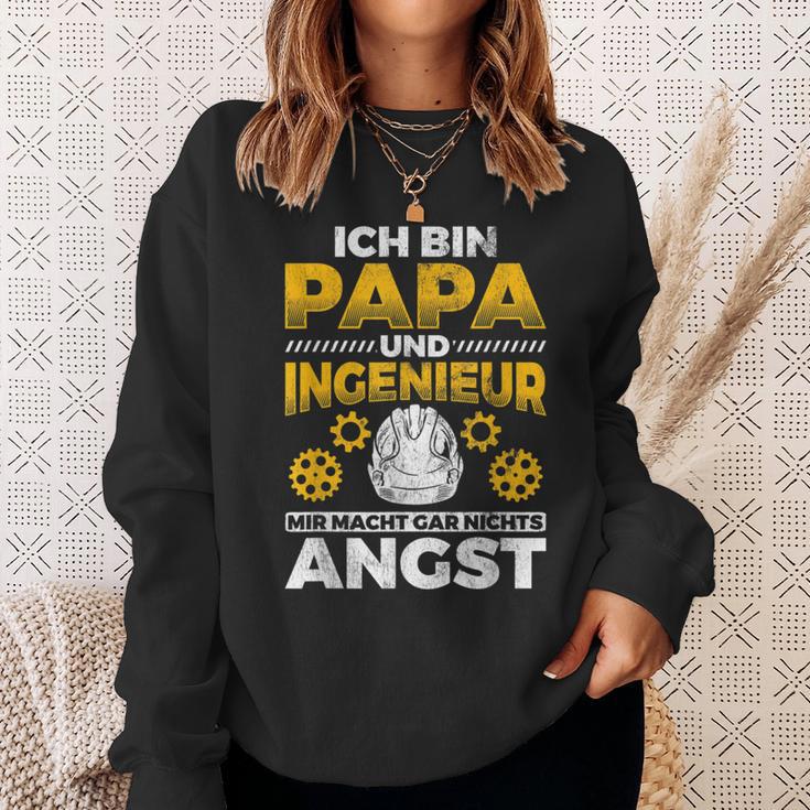 Papa Und Ingenieur Nichts Macht Angst Father Engineer Sweatshirt Geschenke für Sie