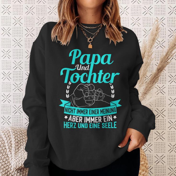 Papa Und Tochter Ein Herz Und Eine Seeleatertag Geschenk Sweatshirt Geschenke für Sie