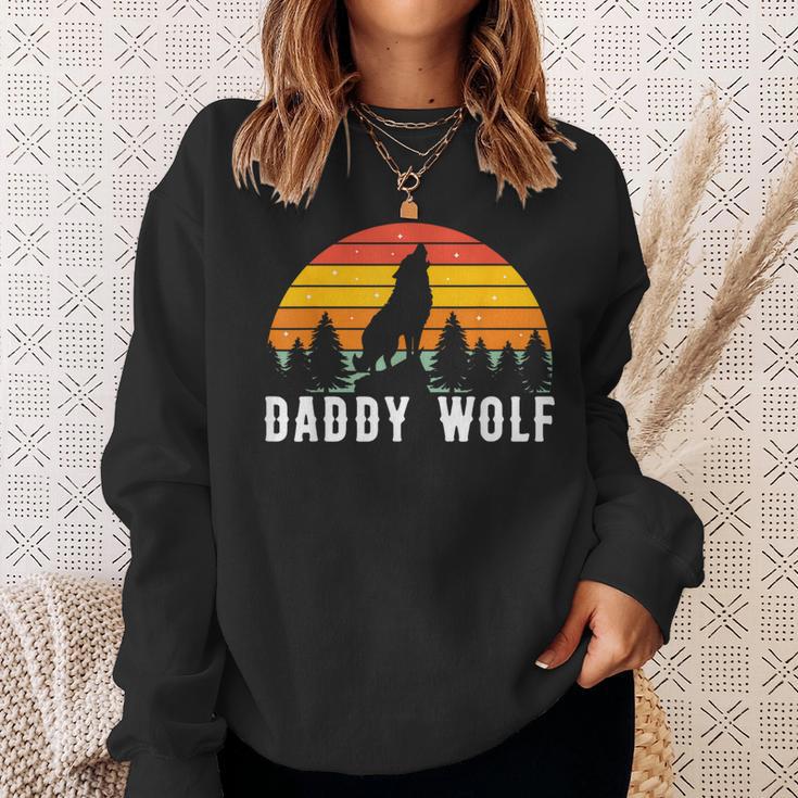 Papa Wolf Für Liebhaber Wölfe Tierweltatertag Sweatshirt Geschenke für Sie