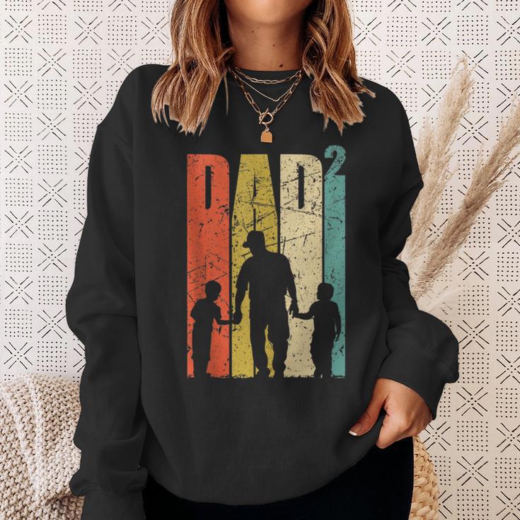 Papa Zwei Soehne Zweifacherater Sweatshirt Geschenke für Sie