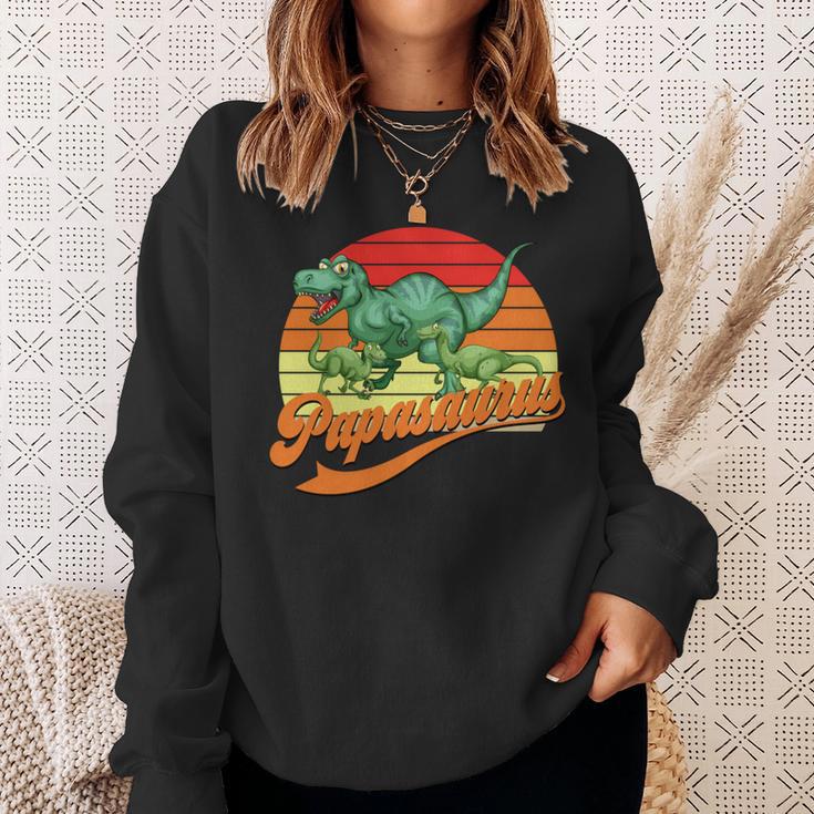 Papasaurus Lustigesater Papa Dino Sweatshirt Geschenke für Sie