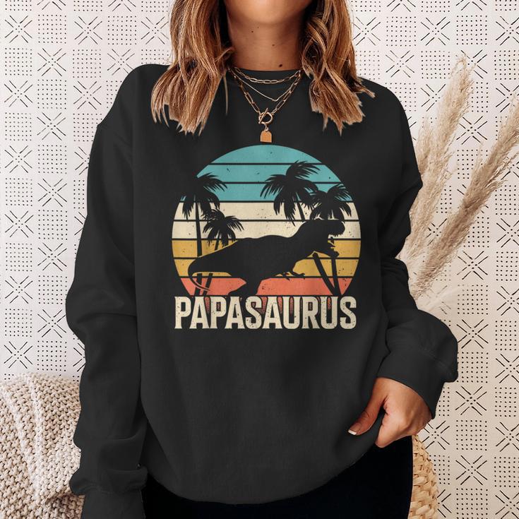 Papasaurus T-Rex Papa Dad Dino Dinosaur Sweatshirt Geschenke für Sie