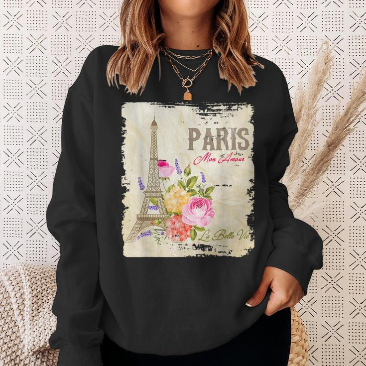 Paris Mon Amour Eiffel Tower Love Paris French Souvenir Sweatshirt Gifts for Her