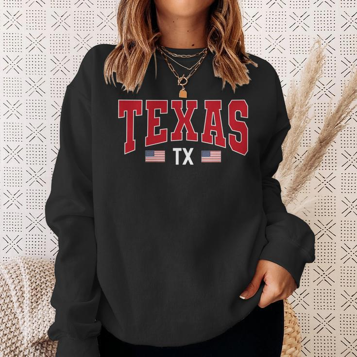 Patriotic Texas Tx Usa Flag Vintage Texan Texas Sweatshirt Gifts for Her