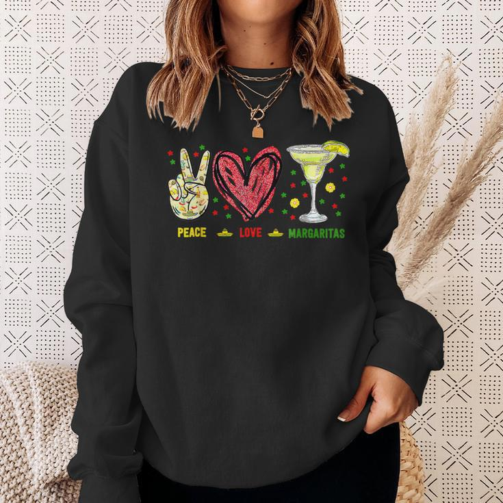 Peace Love Margarita Cinco De Mayo Drinking Party Sweatshirt Gifts for Her