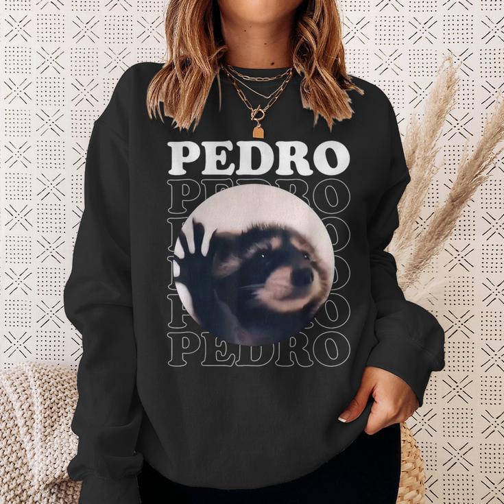 Pedro Pedro Racoon Dance Popular Internet Meme Racoon Day Sweatshirt Gifts for Her