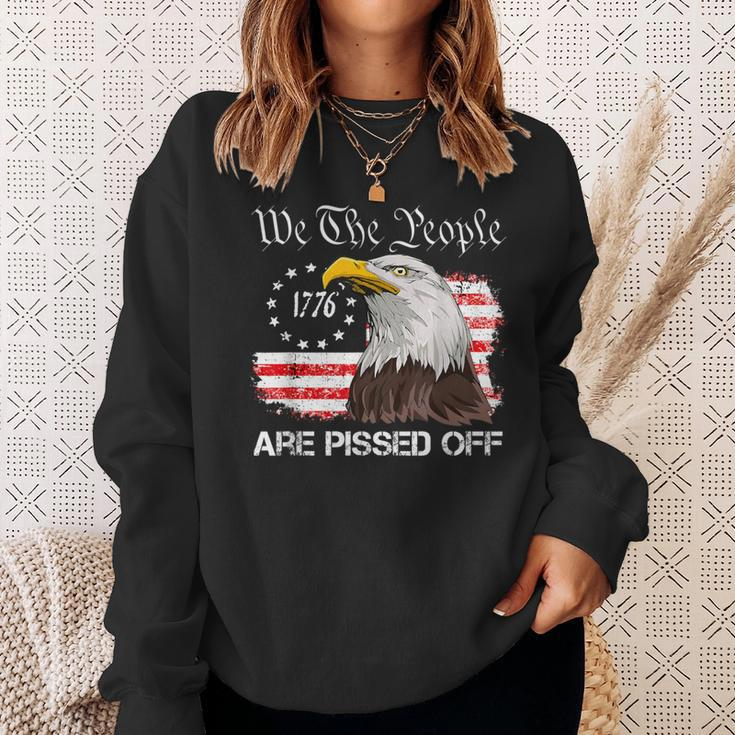 We The People Are Pissed Off Vintage Us American Flag Eagle Sweatshirt Gifts for Her