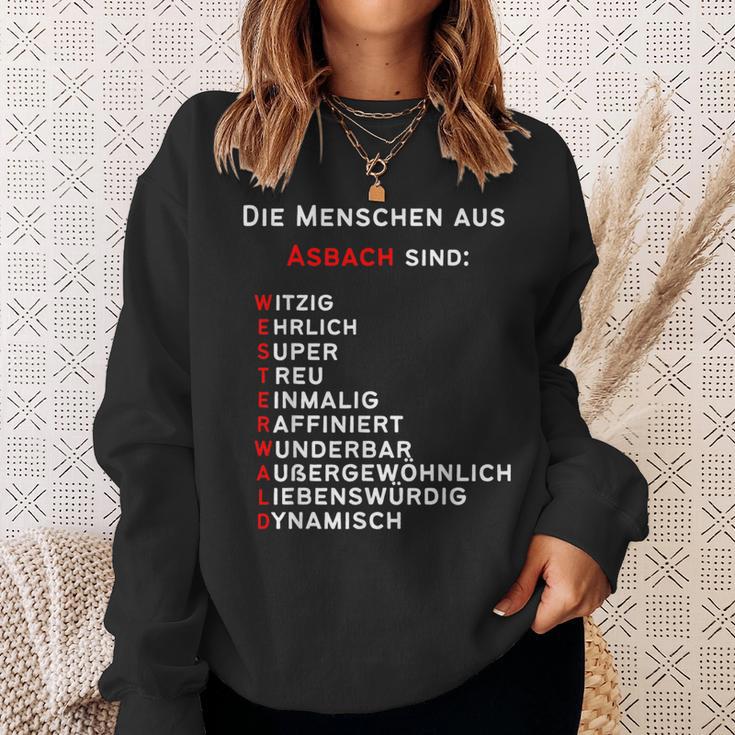 Personalisiertes Asbach-Stadtstolz Sweatshirt, Text in Akrostichon-Form Geschenke für Sie