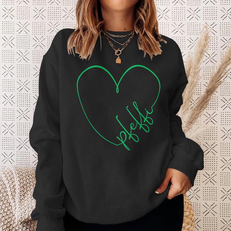 Pfeffi Heart Pepper Peppermint Liqueur Crew Pepper Sweatshirt Geschenke für Sie