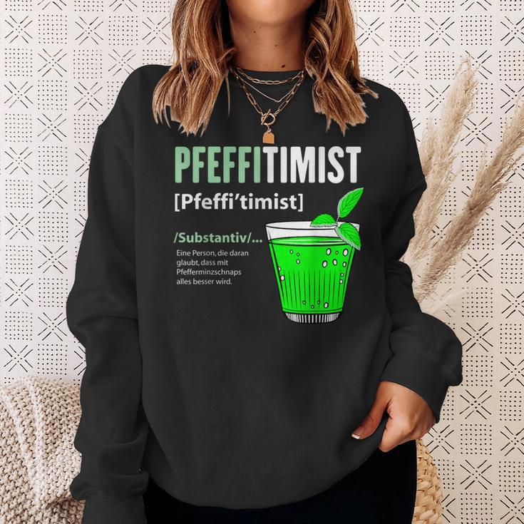 Pfeffitimist Peppermint Saufen Peppermint Liqueur Pfeffi Sweatshirt Geschenke für Sie