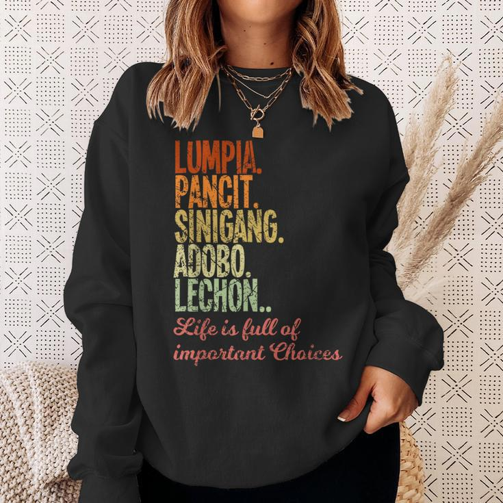 Philippines Filipino Lumpia Pancit Sinigang Adobo Lechon Sweatshirt Gifts for Her