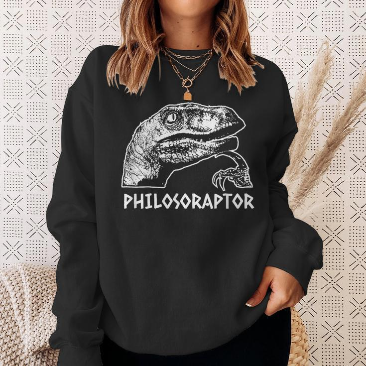 Philosoraptor Meme Philosophy Dinosaur Sweatshirt Geschenke für Sie