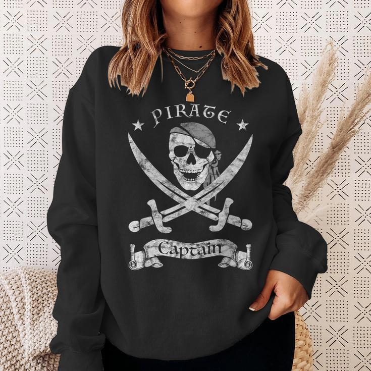 Pirate Flag Outfit Vintage Pirate Costume Skull Pirate Sweatshirt Geschenke für Sie