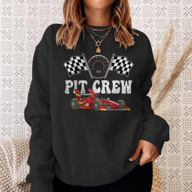 Pit Crew Race Car Hosting Parties Racing Family Themed Sweatshirt Gifts for Her