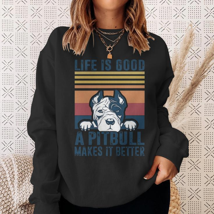 Pitbull For Women Men Girls Dog Dad Dog Mom Pitbull Sweatshirt Gifts for Her