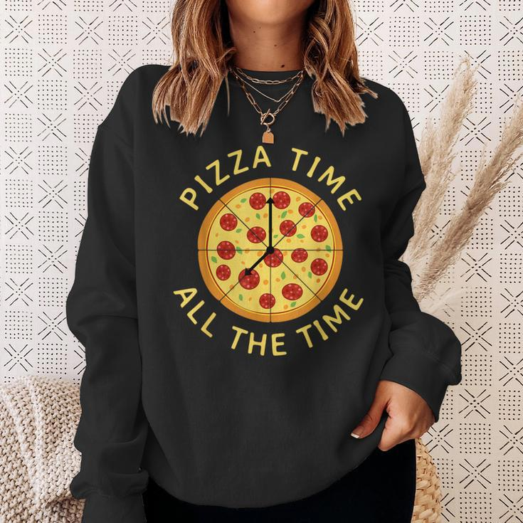 Pizza Time All The Time Pizza Lover Pizzeria Foodie Sweatshirt Geschenke für Sie