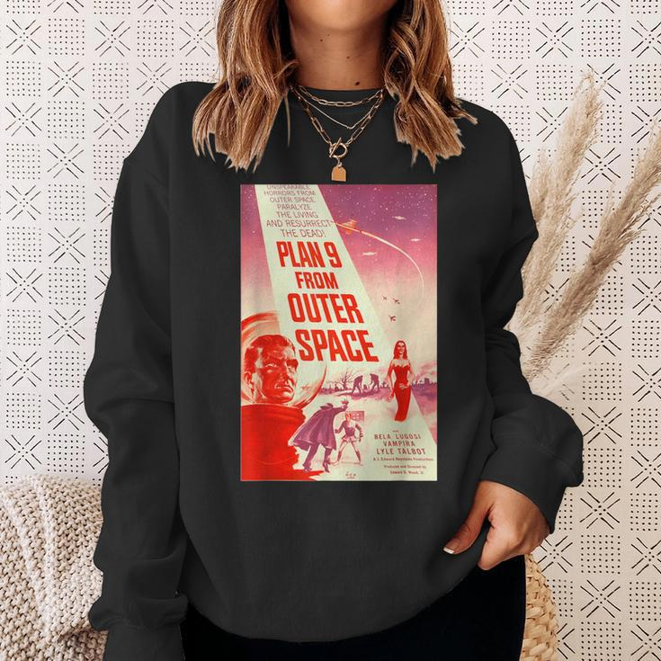 Plan 9 From Outer Space Sci-Fi Sience Vintage Poster B Movie Sweatshirt Gifts for Her