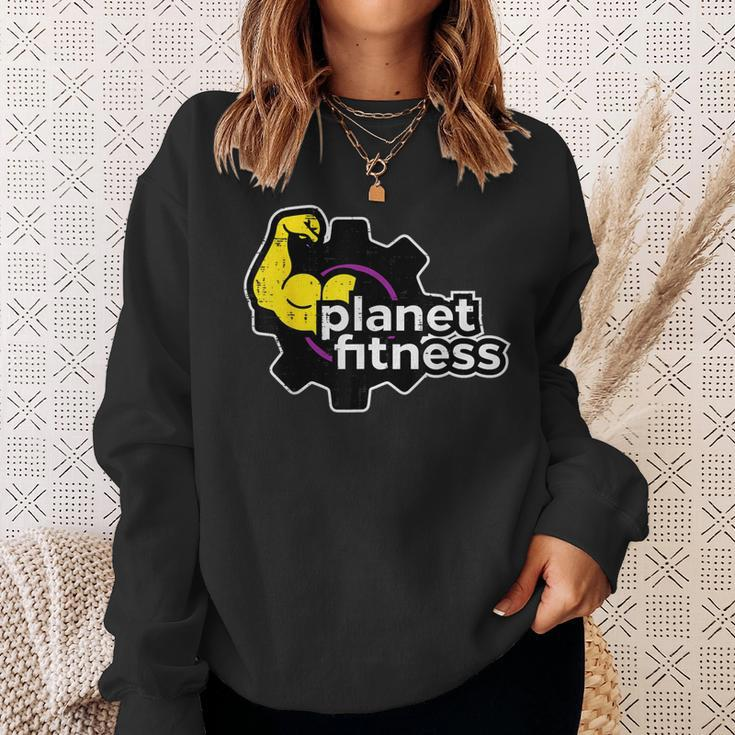 Planet Gym Fitness Bicep Workout Exercise Training Women Sweatshirt Gifts for Her