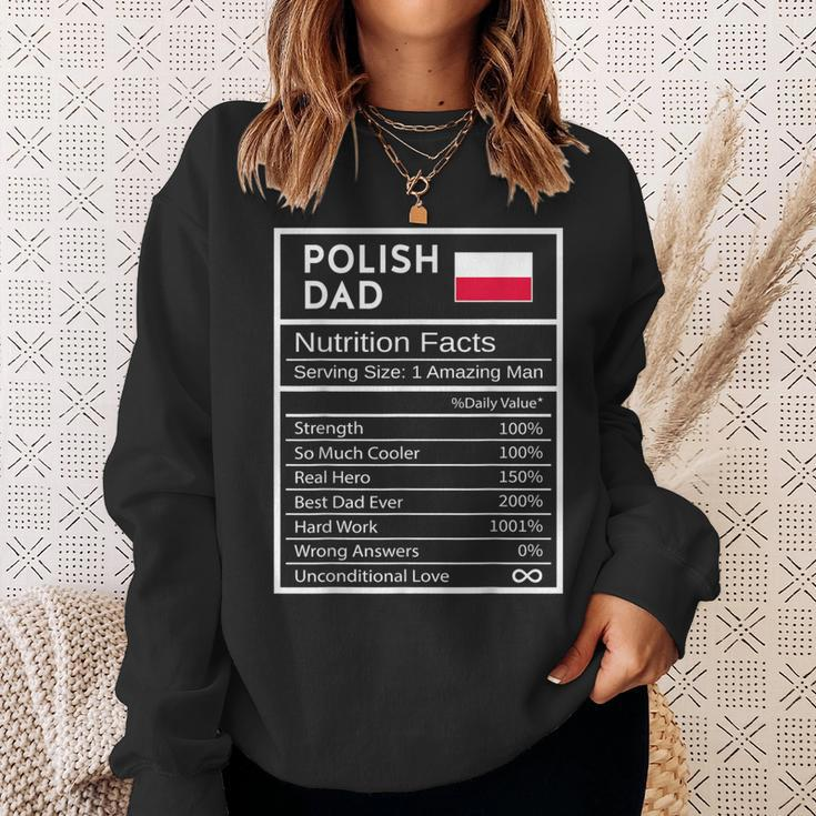 Polish Dad Nutrition Facts National Pride For Dad Sweatshirt Gifts for Her