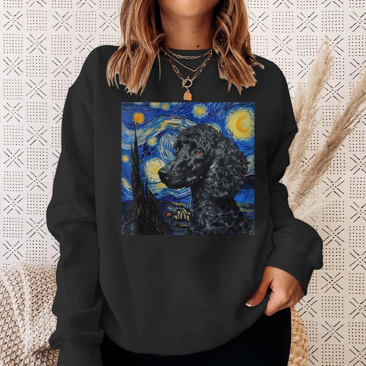 Poodle Dog Van Gogh Style Starry Night Sweatshirt Gifts for Her