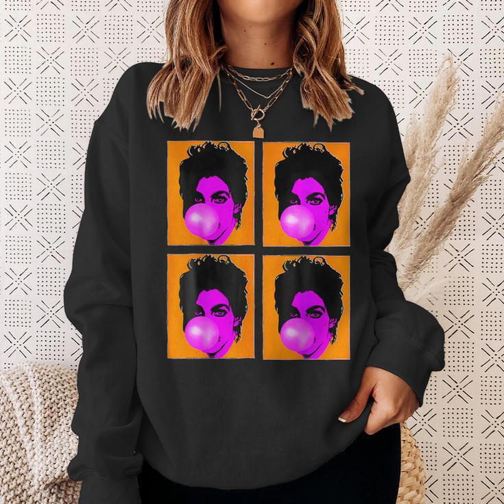 Pop80S Purple Prince Rockroll Famous Faces Humour Cool Sweatshirt Gifts for Her