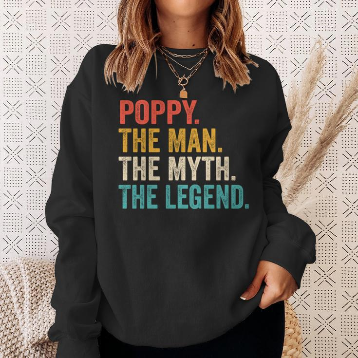Poppy Der Mann Der Mythos Die Legende -Intage-Vatertag Sweatshirt Geschenke für Sie