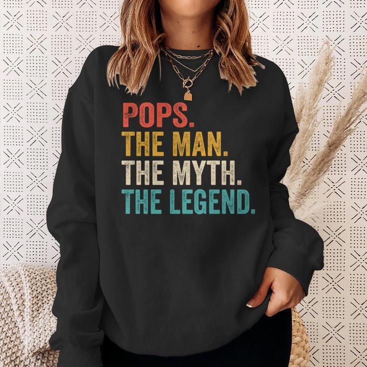 Pops Der Mann Der Mythos Die Legende Popsatertags-Vintage Sweatshirt Geschenke für Sie