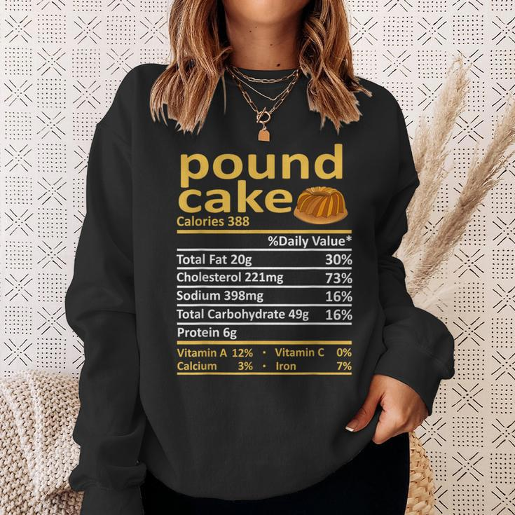 Pound Cake Nutrition Food Thanksgiving Costume Christmas Sweatshirt Gifts for Her