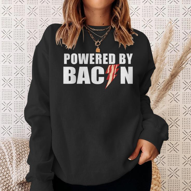 Powered By Bacon Sweatshirt Gifts for Her