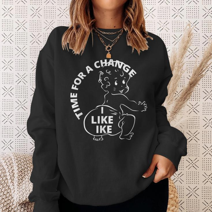 President Eisenhower Ike Vintage Campaign Sweatshirt Gifts for Her