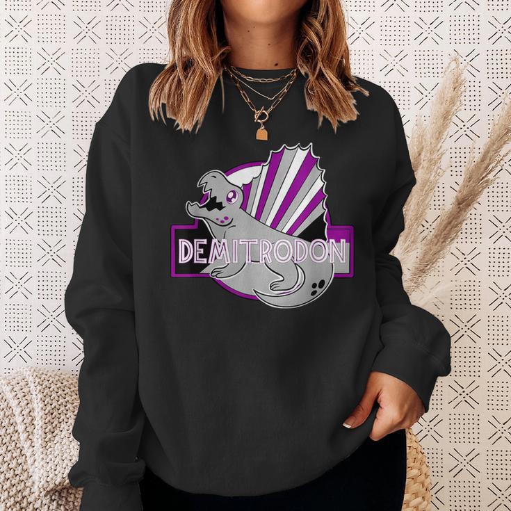 Pride Month Demitrodon Demisexual Flag Demi Sweatshirt Gifts for Her