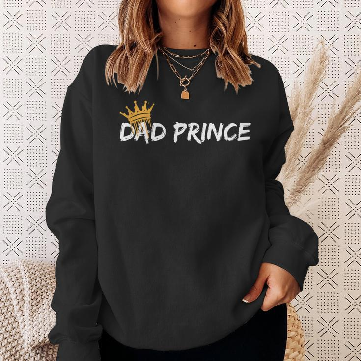 Prince Charming Dad Crown Birthday Father's Day Sweatshirt Gifts for Her