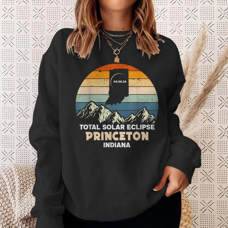 Princeton Indiana Total Solar Eclipse 2024 Sweatshirt Gifts for Her