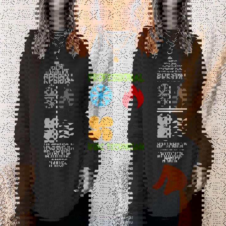 Professional Hvac Technician Hvac Heating Cooling Sweatshirt Gifts for Her