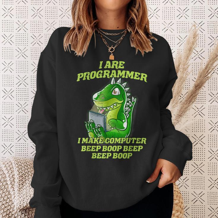 I Are Programmer T-Rex Dinosaur Nerd Dino Programmer Sweatshirt Geschenke für Sie