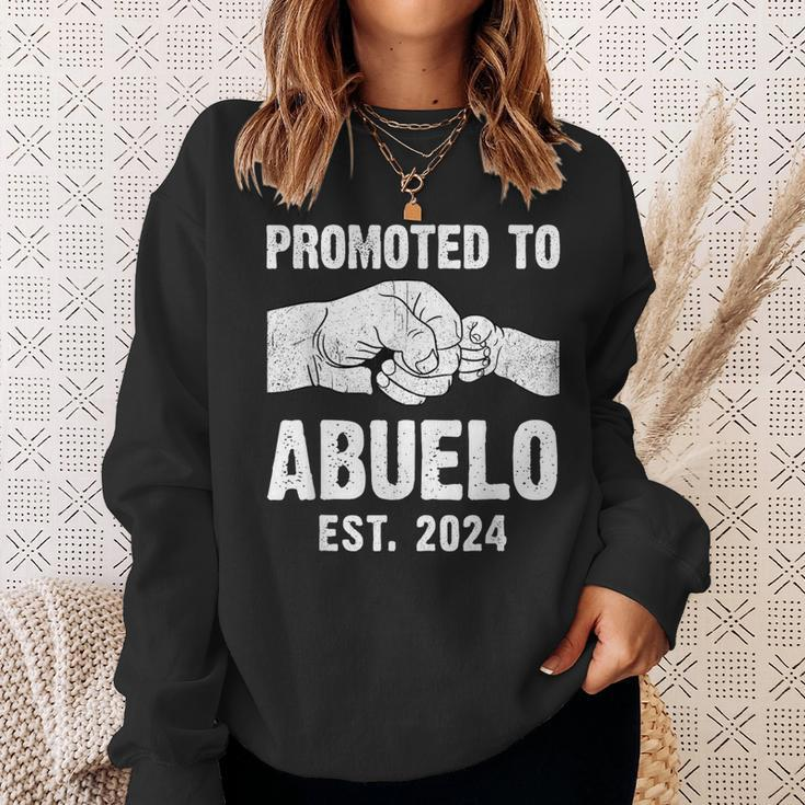 Promoted To Abuelo Est 2024 New Abuelo Father's Day Sweatshirt Gifts for Her