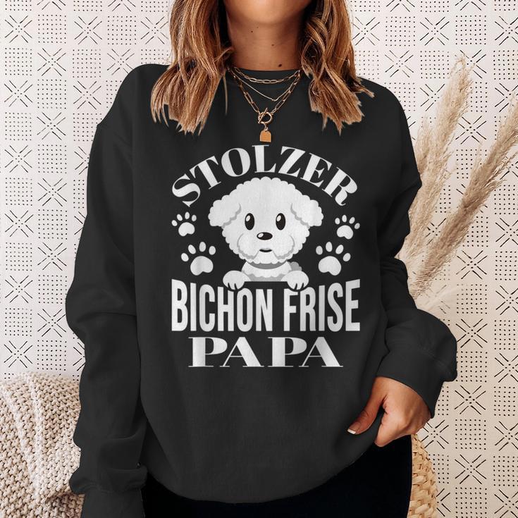 Proud Bichon Frise Papa Bichon Frise Sweatshirt Geschenke für Sie