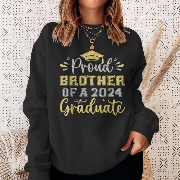 Proud Brother Of A 2024 Graduate Senior Graduation Boys Sweatshirt Gifts for Her