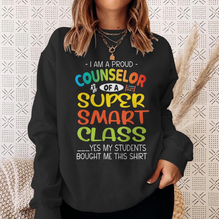 I Am A Proud Counselor Of A Super Smart Class My Students Sweatshirt Gifts for Her