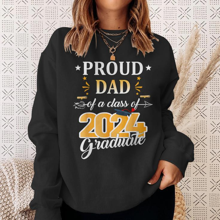Proud Dad Of A 2024 Senior Graduate Grad 2024 Sweatshirt Gifts for Her