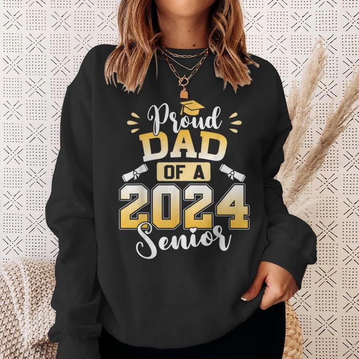 Proud Dad Of A 2024 Senior Graduation Sweatshirt Gifts for Her