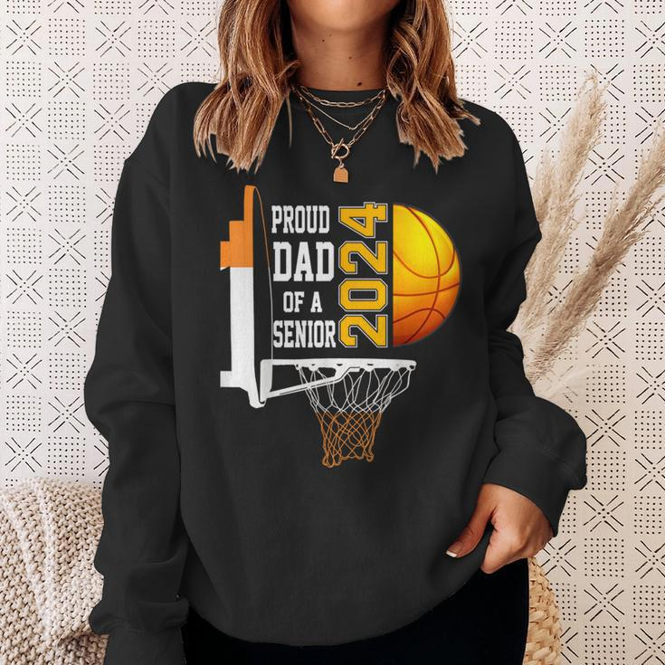 Proud Dad Of A Basketball Senior 2024 Sweatshirt Gifts for Her