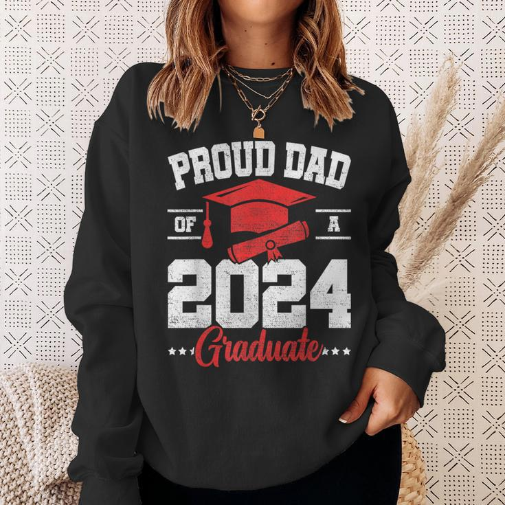 Proud Dad Of A Class Of 2024 Graduate Senior Graduation Sweatshirt Gifts for Her