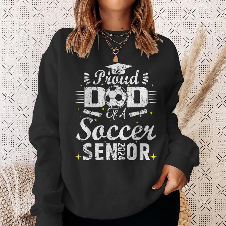 Proud Dad Of A Soccer Senior 2024 Dad Senior Soccer Sweatshirt Gifts for Her
