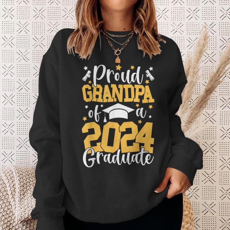 Proud Grandpa Of A Class Of 2024 Graduate Matching Family Sweatshirt Gifts for Her