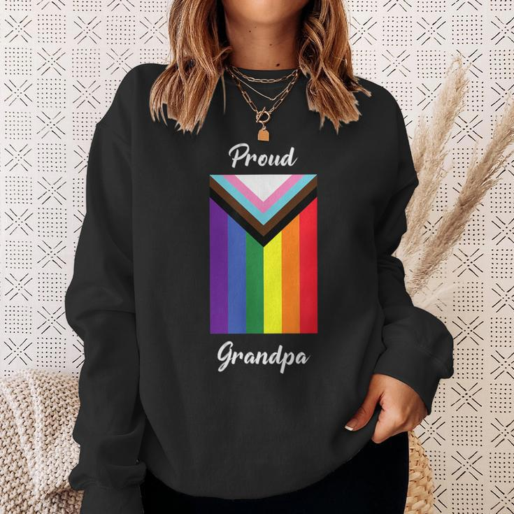 Proud Grandpa Gay Pride Progress Lgbtq Lgbt Trans Queer Sweatshirt Gifts for Her