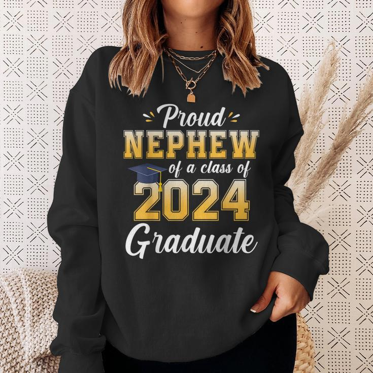 Proud Nephew Of A Class Of 2024 Graduate Senior Graduation Sweatshirt Gifts for Her