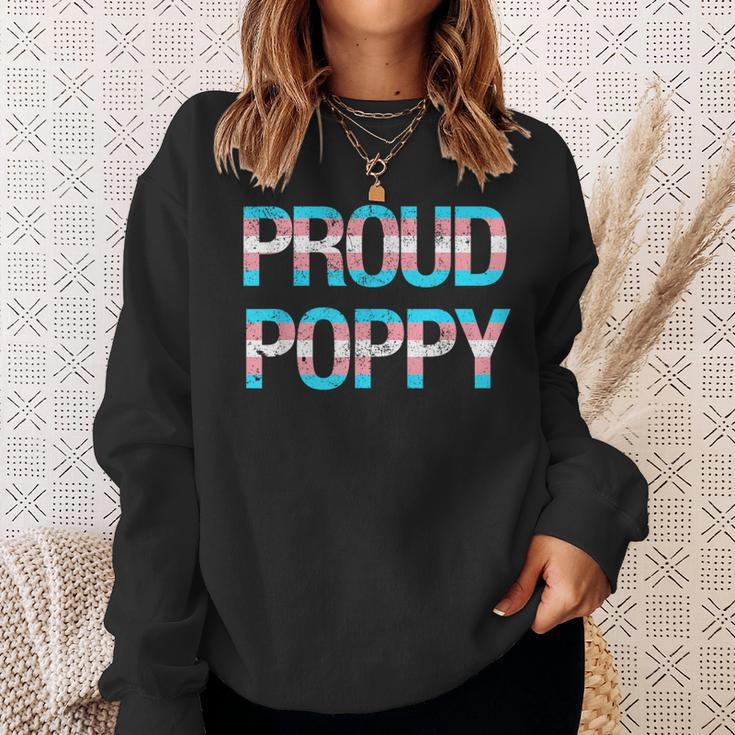 Proud Poppy Transgender Trans Pride Month Lgbtq Father's Day Sweatshirt Gifts for Her