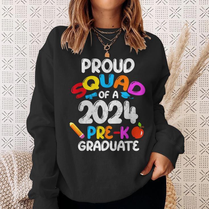 Proud Squad Of 2024 Pre-K Graduate Cute Family Matching Sweatshirt Gifts for Her